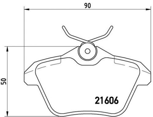 BREMBO P23067 Sada brzdových destiček, kotoučová brzda zadní