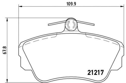 BREMBO P86010 Sada brzdových destiček, kotoučová brzda přední