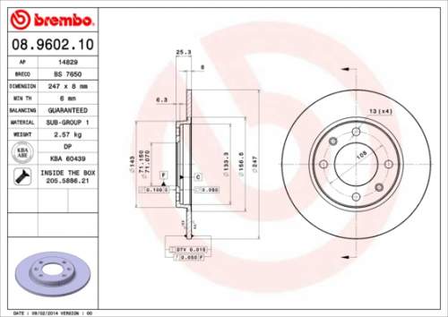 BREMBO 08.9602.10