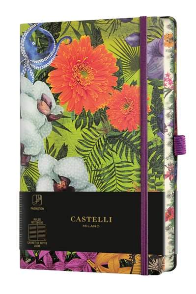 Castelli Zápisník linkovaný 13 × 21 cm Eden Orchid