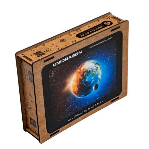 Unidragon dřevěné puzzle Planeta Země velikost M