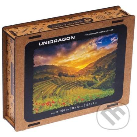 Unidragon dřevěné puzzle Rýžové pole velikost S