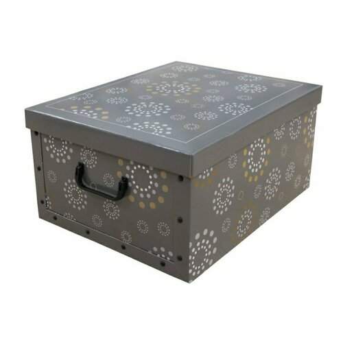 Compactor Skládací úložná krabice Ring - karton box 50 x 40 x 25 cm, šedá