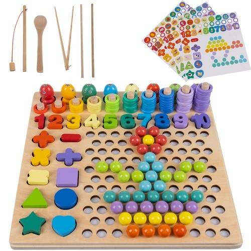 Iso Trade Dřevěné puzzle korálky