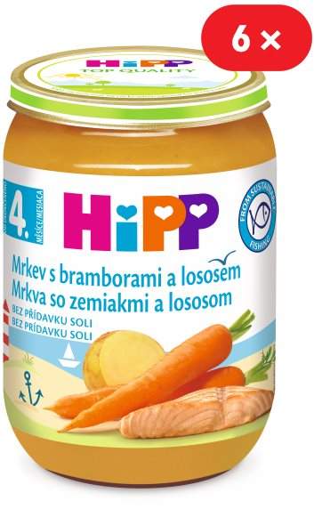 HiPP Karotka s bramborami a lososem - 6 × 190g