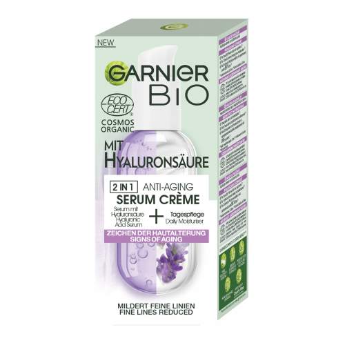 Garnier Bio Anti-Aging Serum Cream hydratační pleťové sérum proti vráskám 50 ml pro ženy