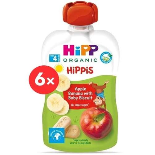 HiPP BIO Hippies Jablko-Banán-Baby sušenky
