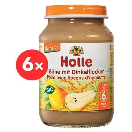 HOLLE BIO Hruška a špaldové vločky 6× 190 g