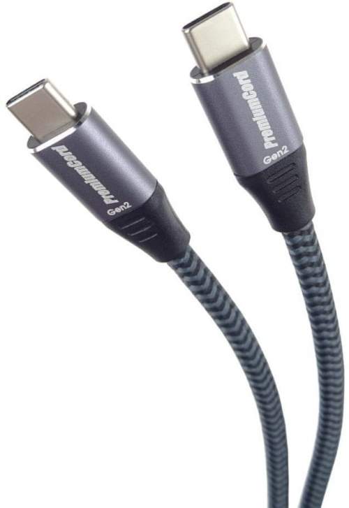 USB-C kabel ( USB 3.2 GEN 2, 3A, 60W, 20Gbit/s ) bavlněný oplet, 1,5m ku31cr15
