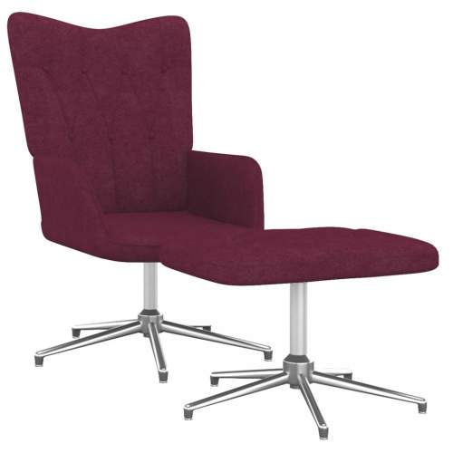 VIDA Relaxační křeslo se stoličkou fialové