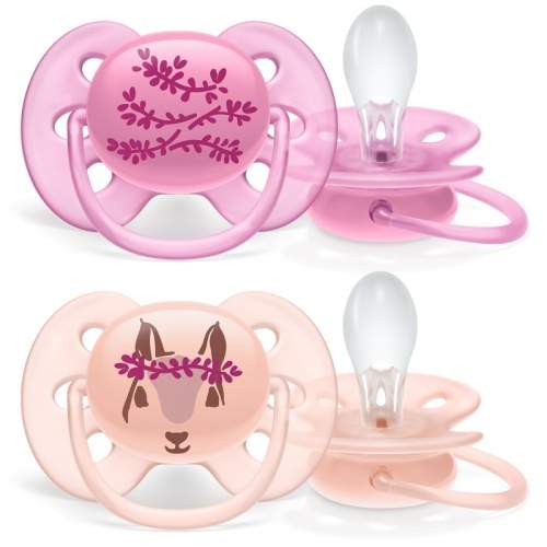 Avent Philips Ultrasoft 2 ks 6-18 m Růžová