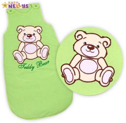 Baby Nellys Spací vak Teddy Bear sv.zelený
