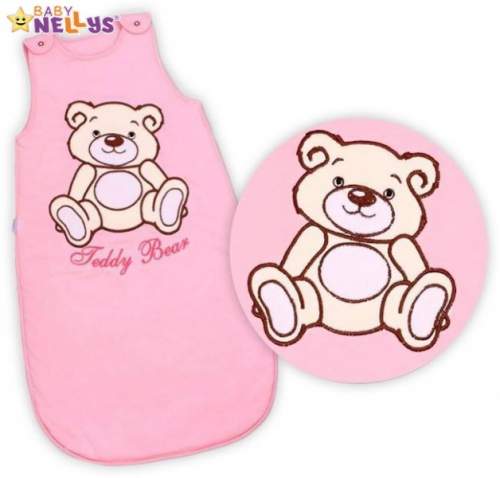 Baby Nellys Spací vak Teddy Bear sv. růžový
