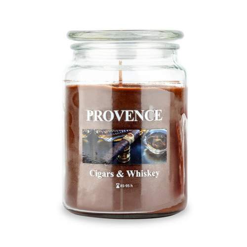 Provence Vonná svíčka ve skle PROVENCE 95 hodin cigars&amp;whiskey