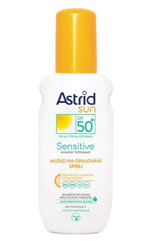 Astrid SUN SENSITIVE Mléko na opalování OF 50+ sprej 150 ml