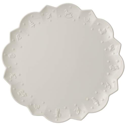 Villeroy & Boch Bílý porcelánový talíř s vánočním motivem , ø 33,7 cm