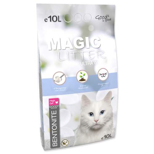 Magic cat Kočkolit MAGIC LITTER Bentonite Ultra White 10 l