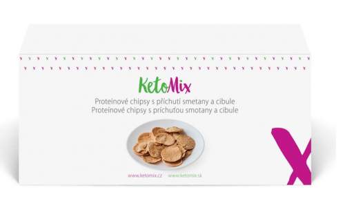 KetoMix Proteinové chipsy s příchutí SMETANY a CIBULE (4 porce)