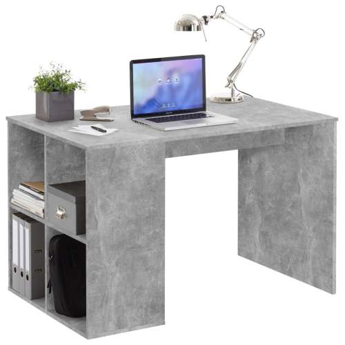 Emaga FMD Psací stůl s bočními policemi 117 x 73 x 75 cm betonově šedý