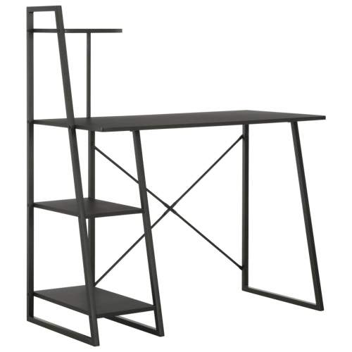 Emaga Psací stůl s poličkami černý 102 x 50 x 117 cm