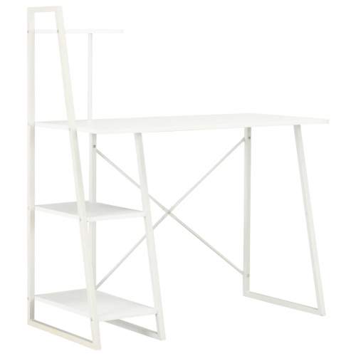 VIDA Psací stůl s poličkami bílý 102 x 50 x 117 cm