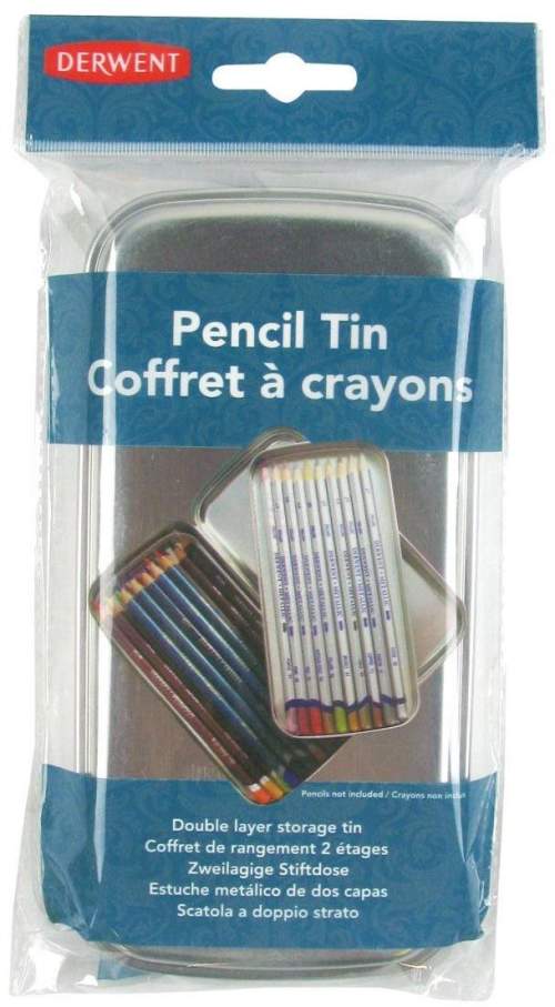 Kovový, značkový, moderní, artový penál na tužky nebo pastelky