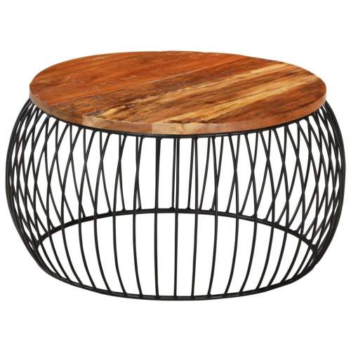 Emaga Konferenční stolek Ø 68 cm masivní recyklované dřevo