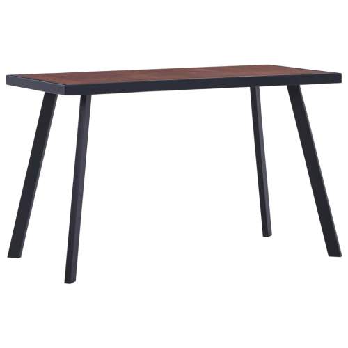 Jídelní stůl tmavé dřevo a černý 120 x 60 x 75 cm MDF