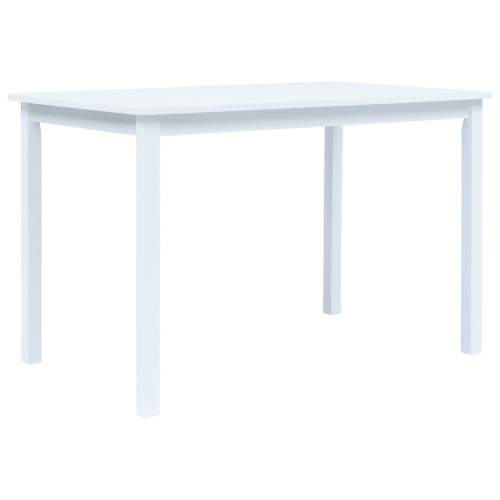 Jídelní stůl bílý 114 x 71 x 75 cm masivní kaučukovník