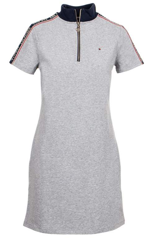 Tommy Hilfiger dámské sportovní šaty šedé žíhané Velikost: L
