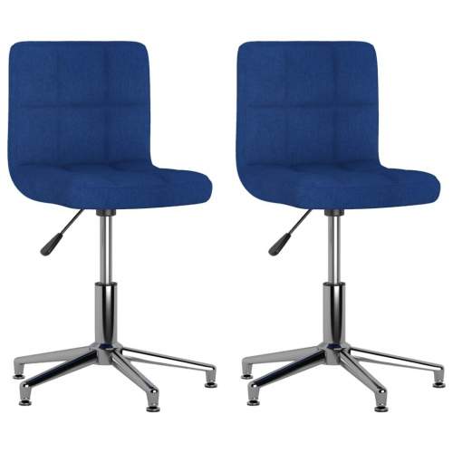 Emaga Otočné jídelní židle 2 ks modré textil