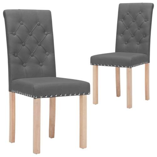 vidaXL Jídelní židle 2 ks tmavě šedé textil, 336857