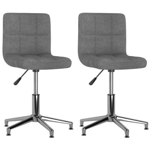 vidaXL Emaga Otočné jídelní židle 2 ks světle šedé textil