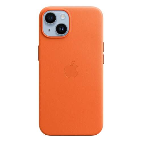 Apple iPhone 14 Kožený kryt s MagSafe oranžový MPP83ZM/A