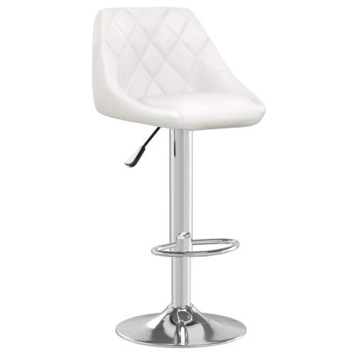 Barová stolička bílá umělá kůže, 335169