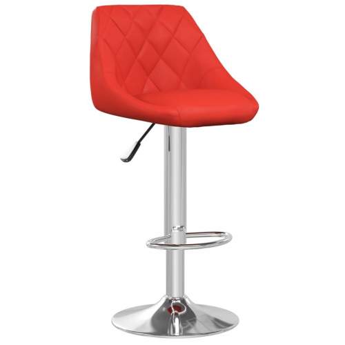 Barová stolička červená umělá kůže, 335171