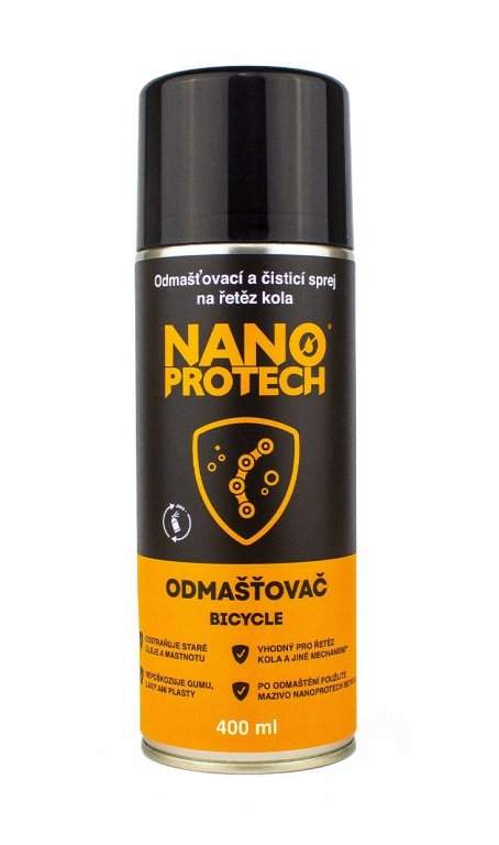 Nanoprotech Bicycle odmašťovací a čisticí sprej na řetěz 400 ml