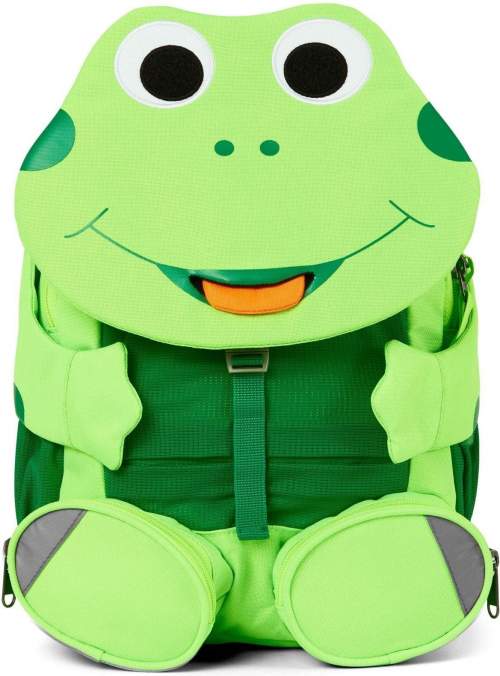 Affenzahn Big friends - dětský batoh: žába, neonově zelený