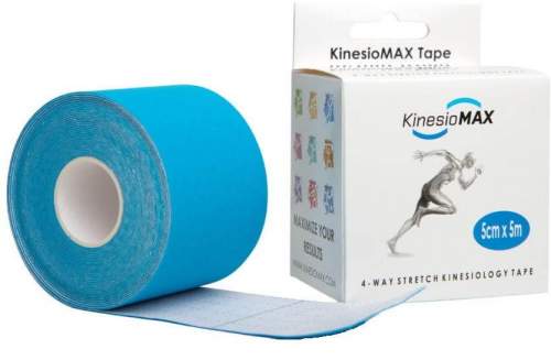 KineMAX 4Way kinesiology tape modrá 5cmx5m