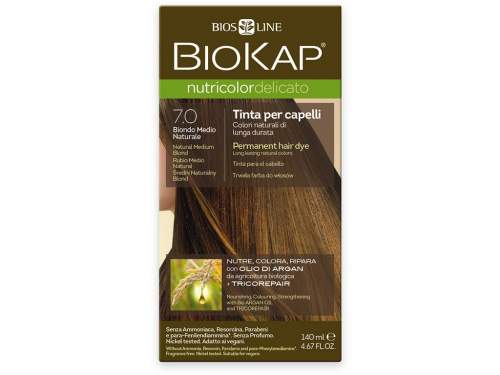 BIOKAP Barva na vlasy 7.0 Blond přírodní střední 140 ml