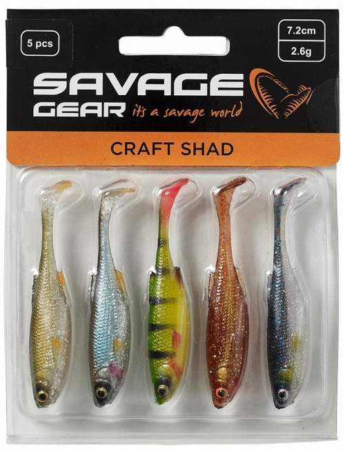 Savage Gear Gumová nástraha Craft Shad Clear Water Mix 5ks - 7,2cm 2,6g