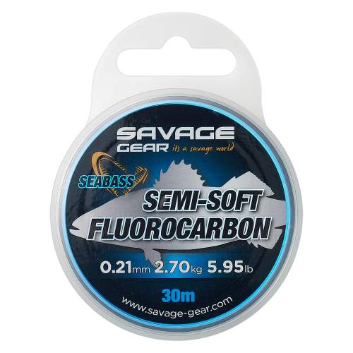 Savage Gear Semi-Soft Fluorocarbon SEABASS Číra 0,39 mm 8,04 kg 30 m
