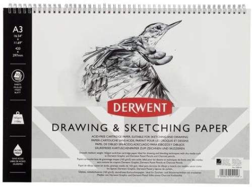 DERWENT Drawing & Sketching Paper A3 / 30 listů / 165g/m2