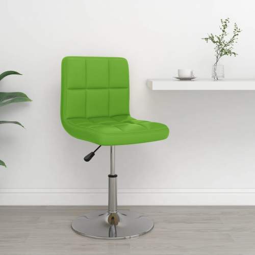 VIDA Barová stolička zelená umělá kůže