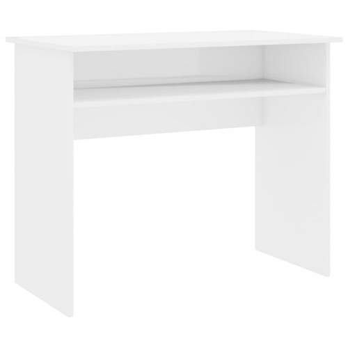 VIDA Psací stůl bílý s vysokým leskem 90 x 50 x 74 cm