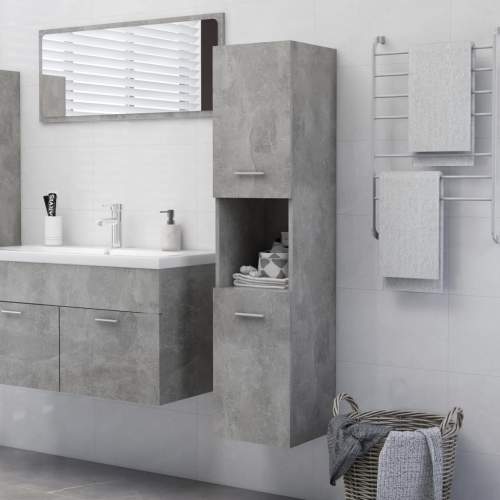 VIDA Koupelnová skříňka betonově šedá 30 x 30 x 130 cm