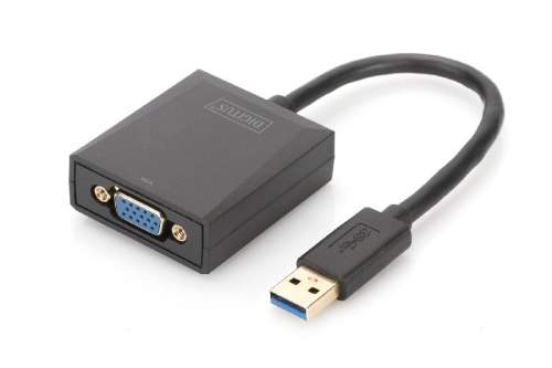 Digitus Adaptér USB 3.0 na VGA, vstupní USB 1080p, výstupní VGA