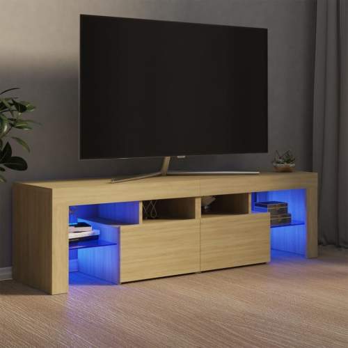 Emaga TV skříňka s LED osvětlením dub sonoma 140 x 35 x 40 cm