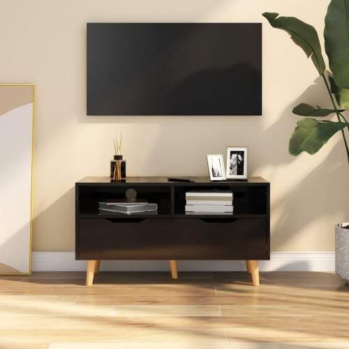 VIDA TV skříňka černá s vysokým leskem 90 x 40 x 48,5 cm