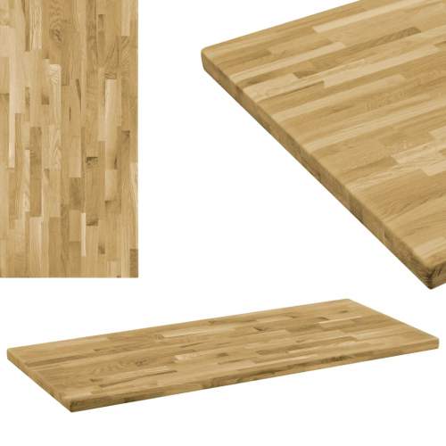 shumee Stolní deska masivní dubové dřevo obdélníková 44 mm 100 x 60 cm